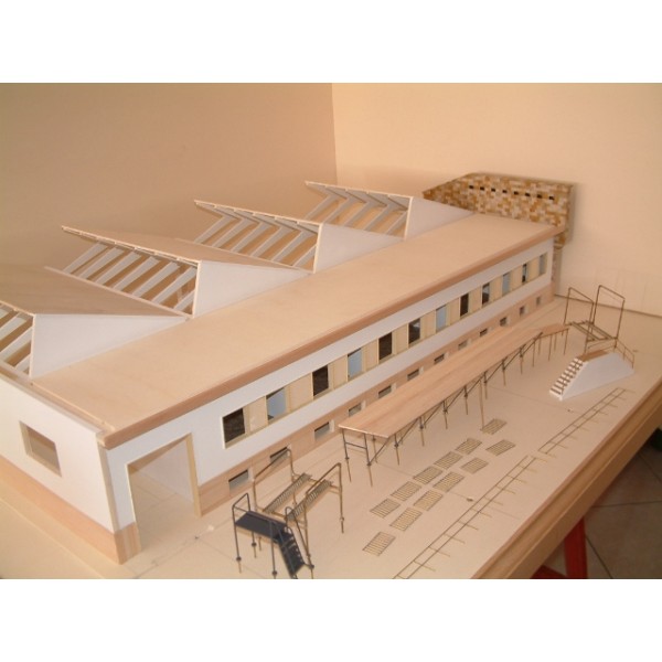 AAA - Trattativa Riservata - Diorama Stabilimento Abarth Corso Marche 38 TORINO scala 1:43 By Carrara Models